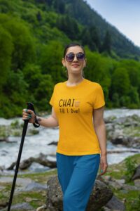 gildan-t-shirt-mockup-featuring-a-woman-hiking-on-a-mountain-m35569