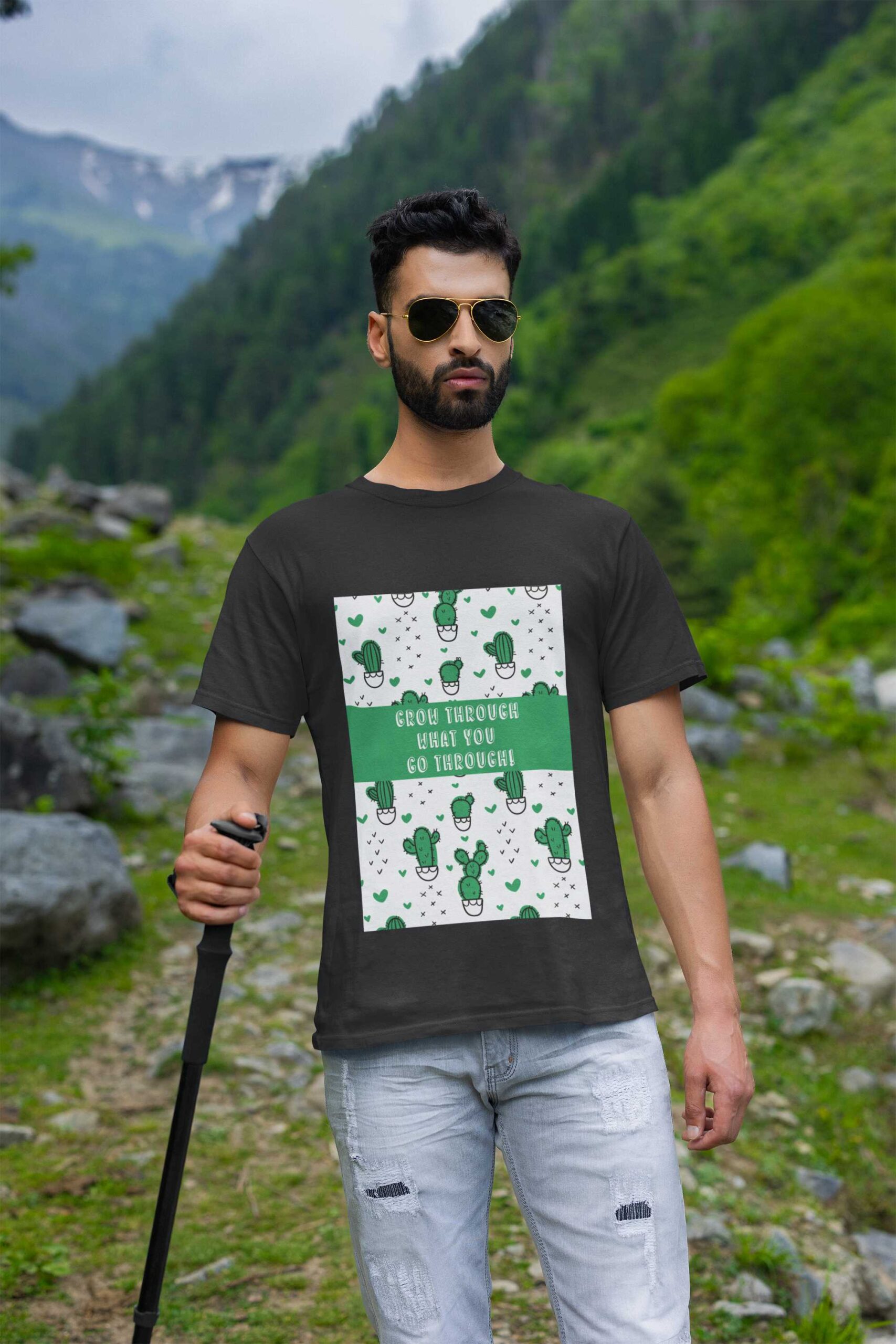 round-neck-tee-mockup-of-a-bearded-man-hiking-on-a-mountain-m35567