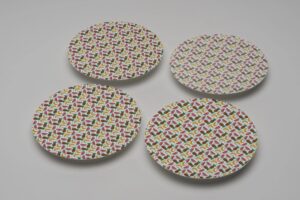 Close up on circle flyer design mockup