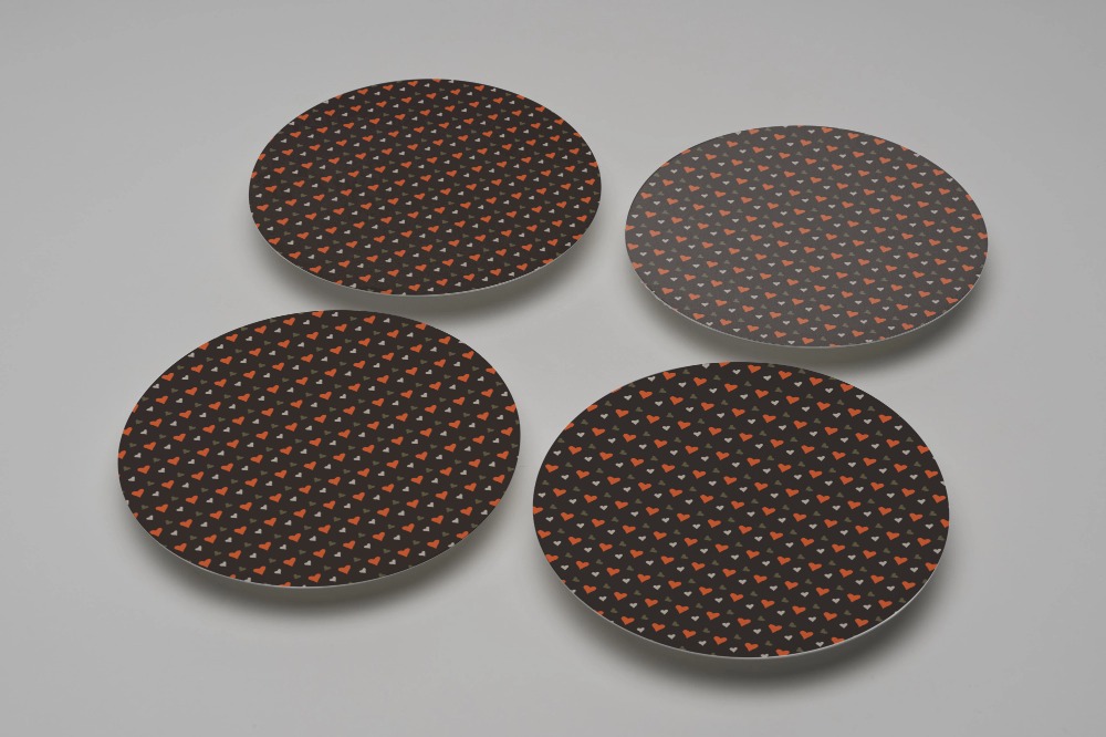 Close up on circle flyer design mockup