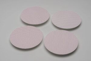 Close up on circle flyer design mockup