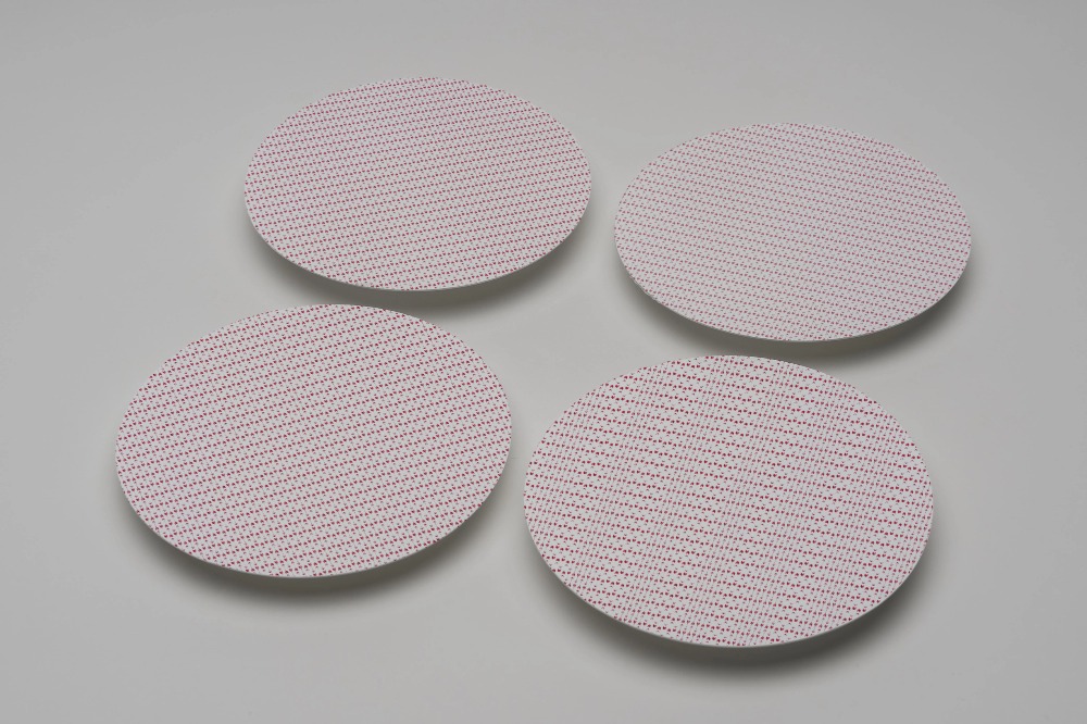 Close up on circle flyer design mockup