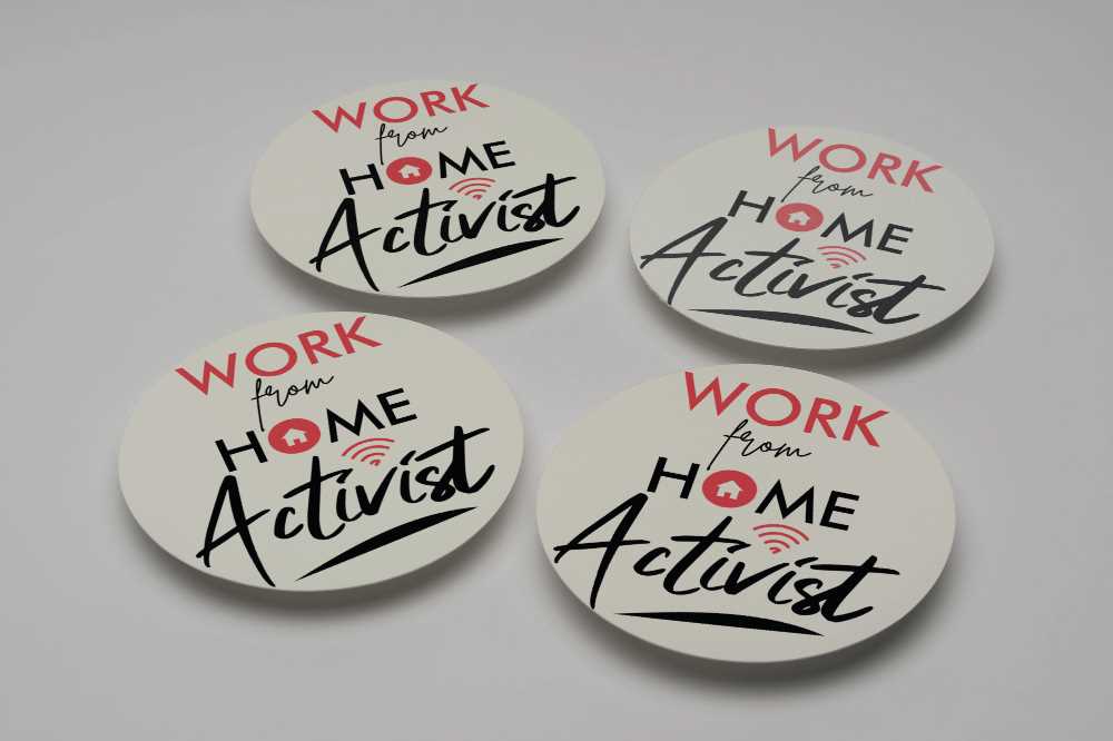 Close up on circle flyer design mockup