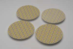 Close up on circle flyer design mockup