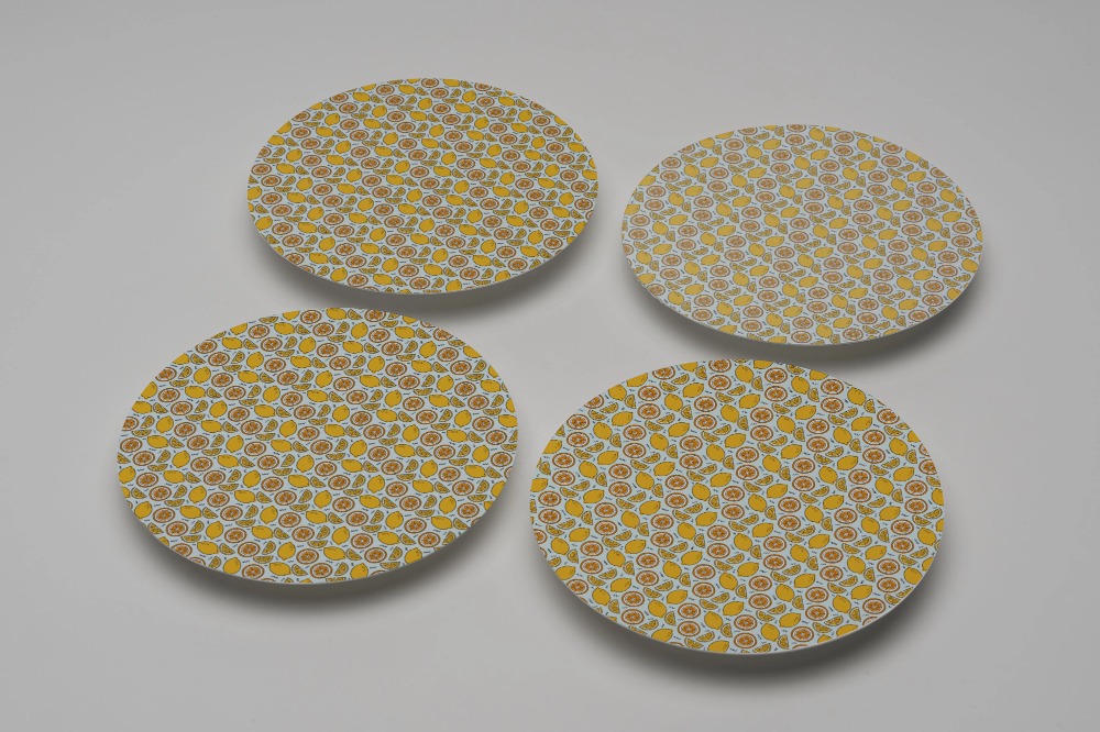 Close up on circle flyer design mockup