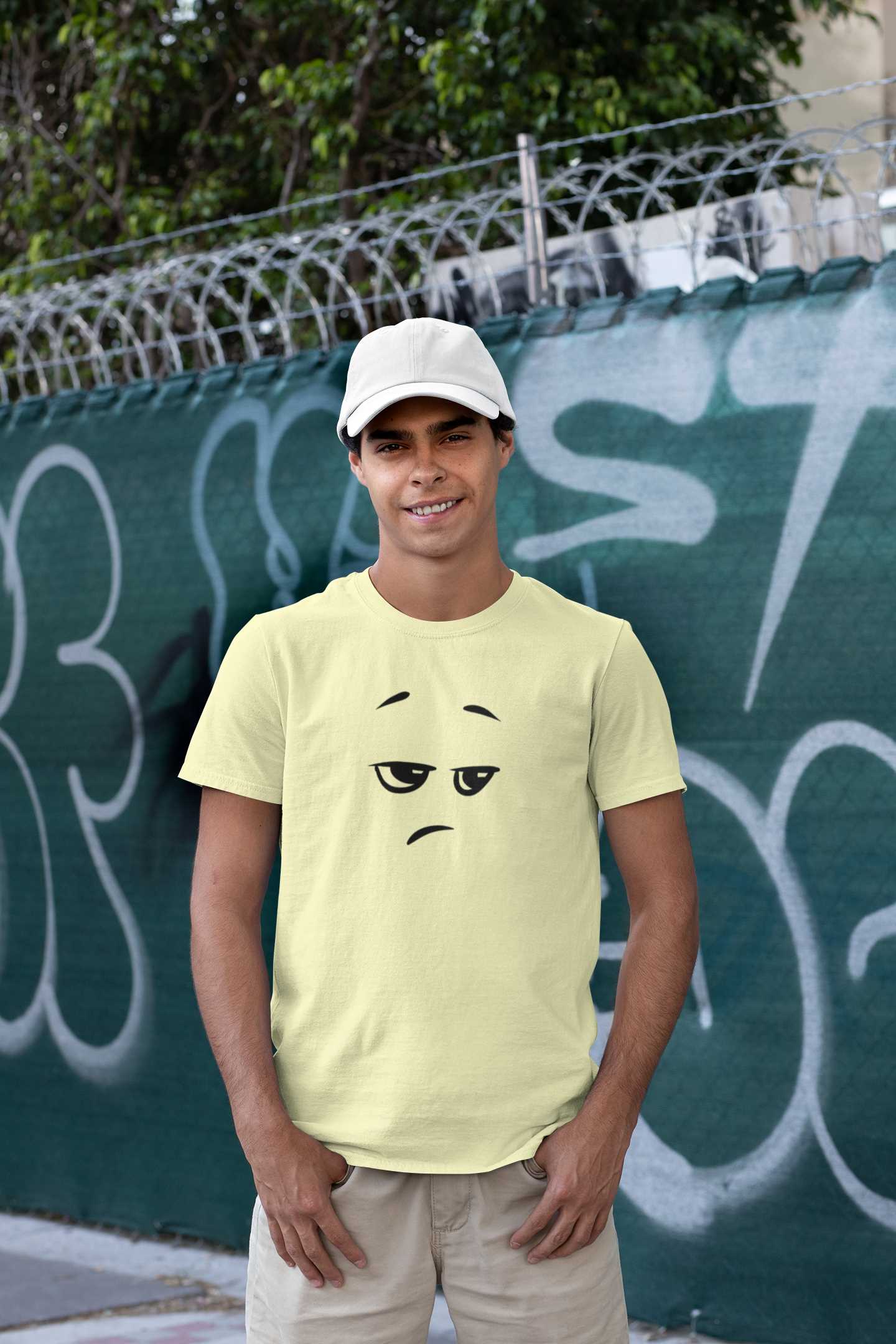t-shirt-mockup-of-a-smiling-man-wearing-a-dad-hat-against-a-graffiti-fence-31164 (1)