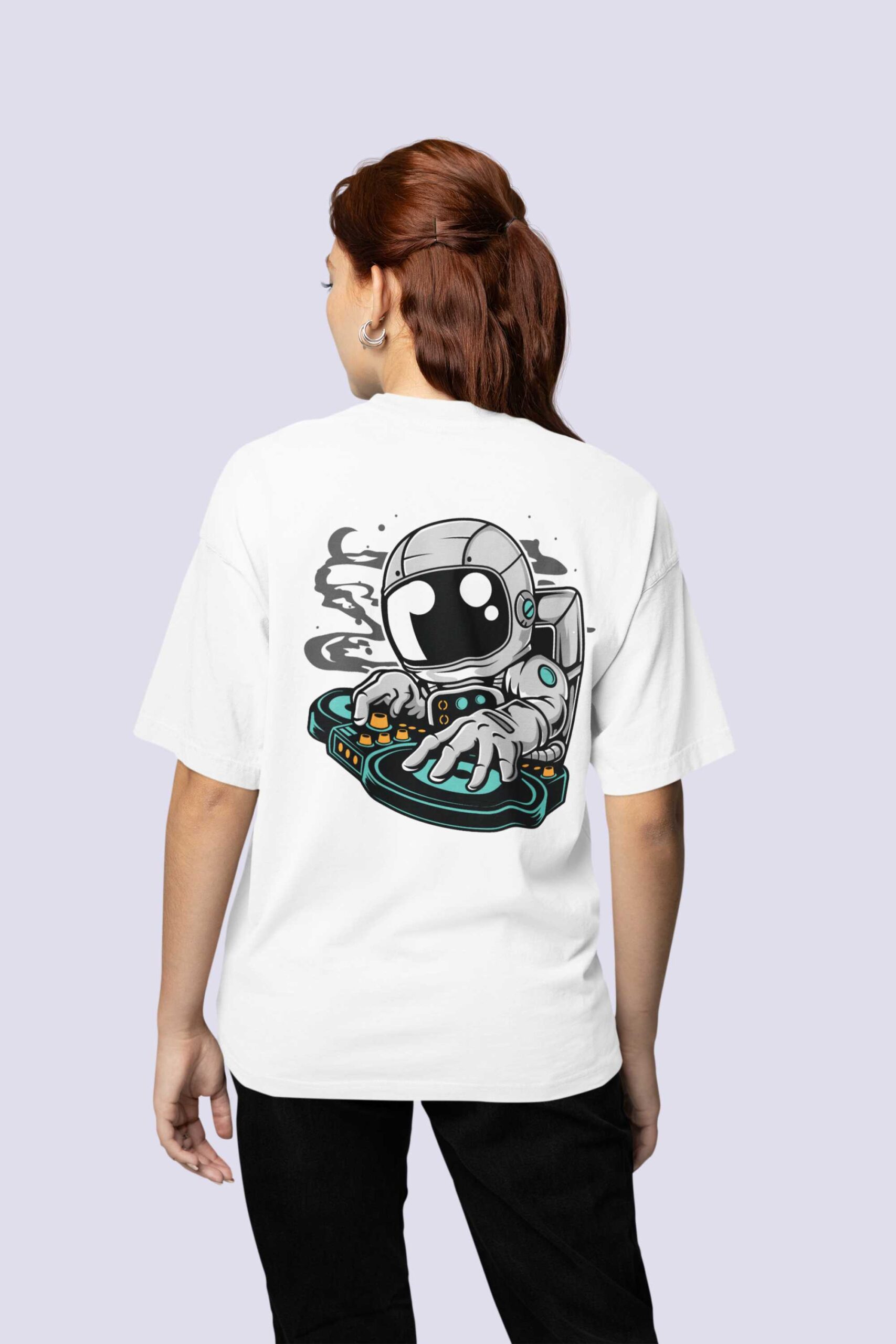 back-view-t-shirt-mockup-of-a-woman-posing-against-a-customizable-backdrop-in-a-studio-m38932