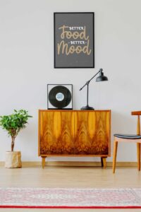 mockup-of-a-framed-poster-and-a-vinyl-record-on-a-modern-studio-36959-r-el2